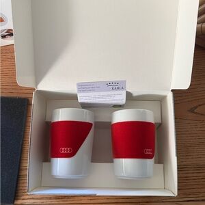 Audi Collection Mug Red Set of 2 NWT.